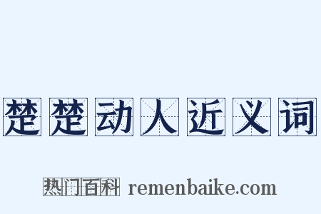 楚楚动人近义词是什么意思的图片